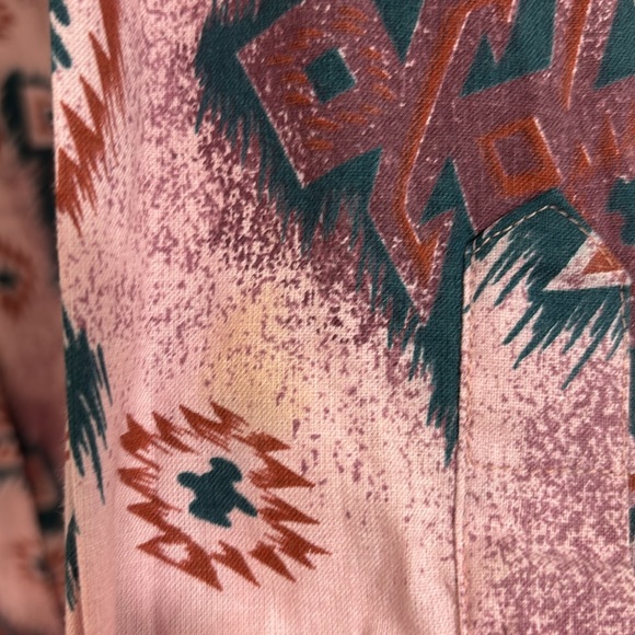 Vintage 90s Wrangler Aztec Western Shirt XL Cowboy - Picture 8 of 8